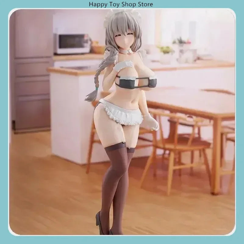 Gift 28cm Uzaki Tsuki Maid Standing Pose Collectible Anime Figure Desktop Decoration