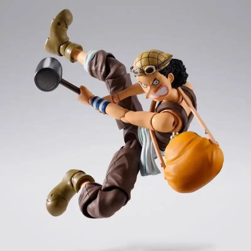 Original BANDAI S.H.Figuarts Anime ONE PIECE USOPP Dawn of the Adventure Anime Action Figures Model Figurine PVC Toys