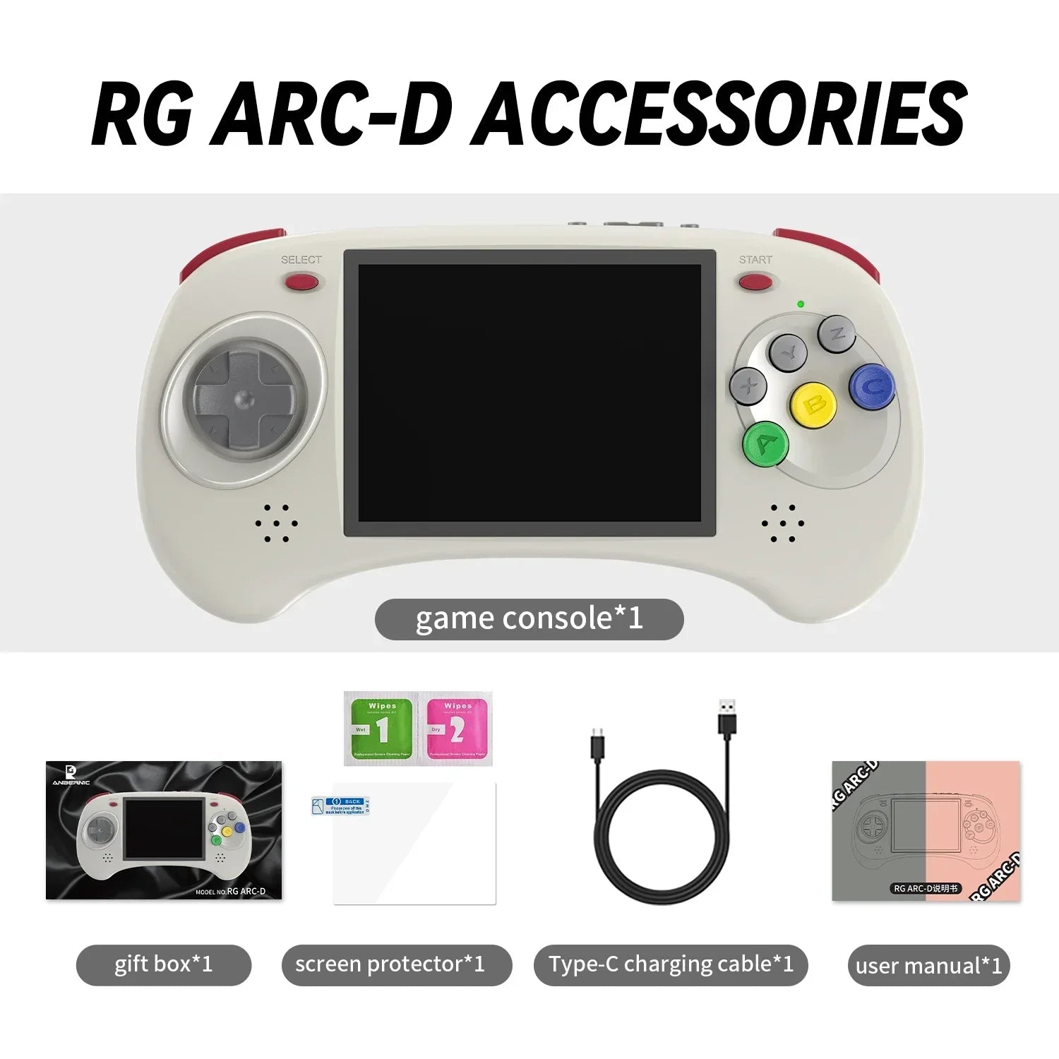 Anbernic RG ARC-D Handheld-Spielkonsole 4'' IPS-Touchscreen Android Linux Dual System RGARC-D Retro tragbare Videospielkonsole