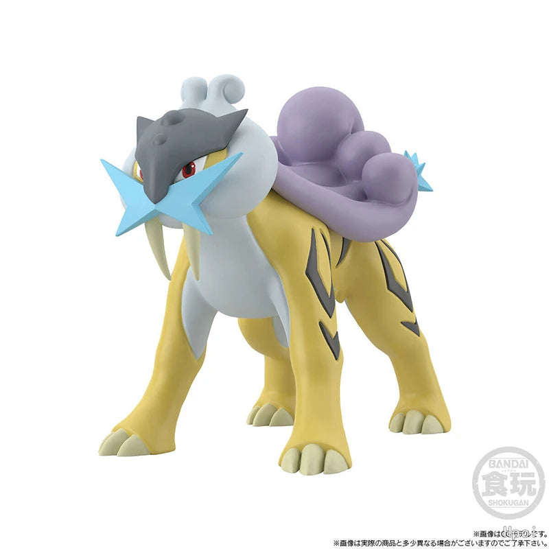In Stock Bandai Original Box SCALE WORLD POKEMON RAIKOU ENTEI SUICUNE Anime Figure Model Kit Finished Toy Gift for Kids