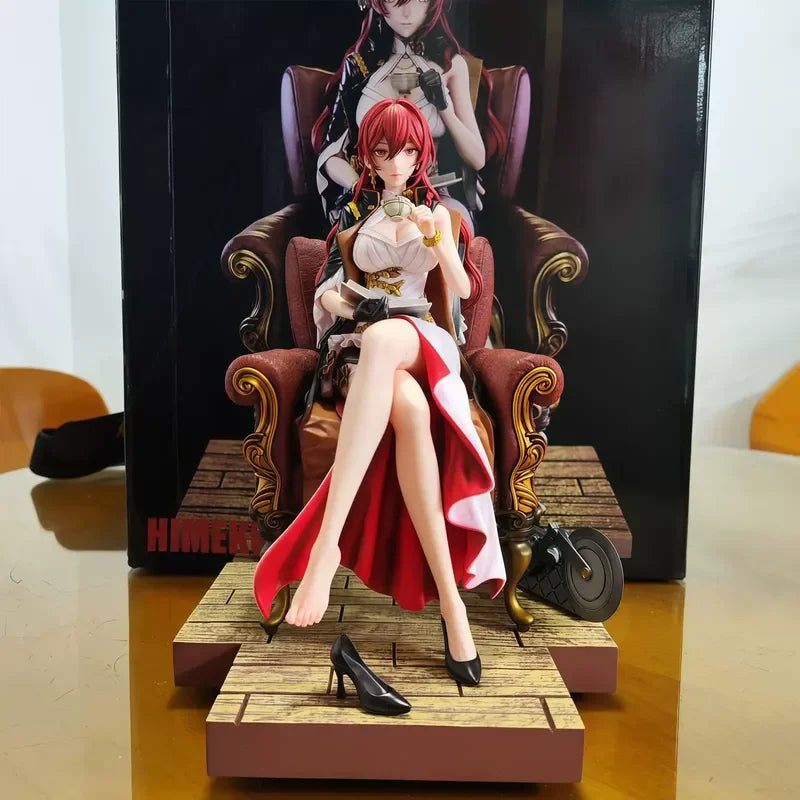 New Honkai Star Rail Himeko Anime Figure Gk Statue Sofa Sitting Pose Desktop Decoration Collectible Pvc Model Collection