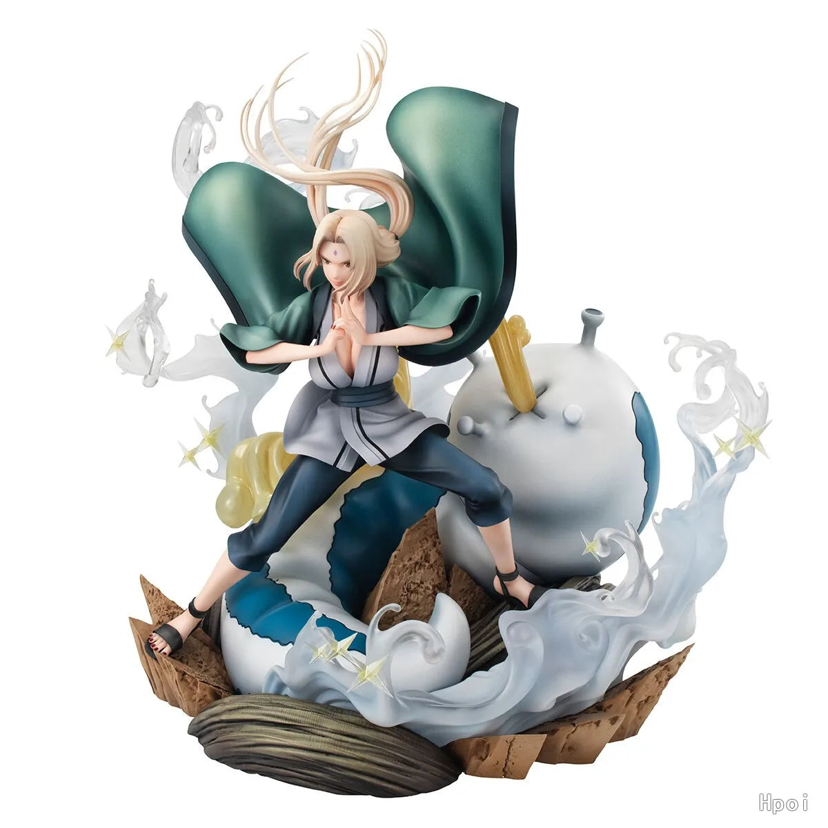 Original in Stock BANDAI NARUTO Shippuden GALS DX Tsunade 3 Figures Model Toy Gift Collection Ornament