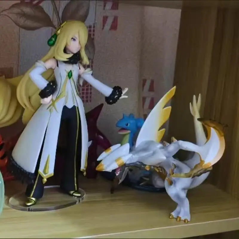 Bandai Pokemon Masters EX Panel Spectacle Arcues Cynthia  Mega Garchomp Figure Figures Anime Model Genuine Toy Gift Doll AS