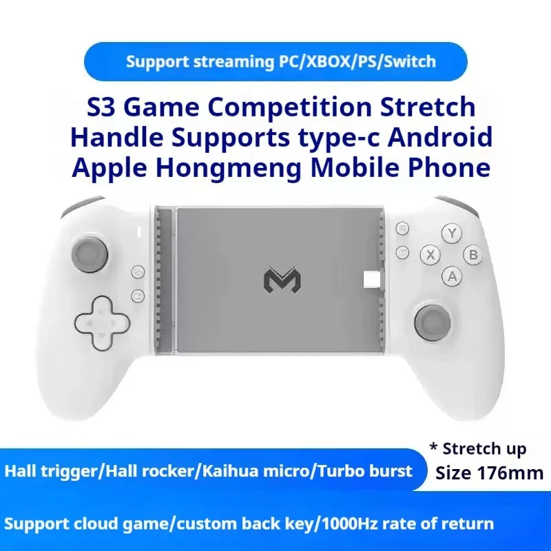 Memo S3 Wireless Bluetooth Controller Pc Xbox Ps5 Switch Android Ios Streaming Gaming Ergonomic Rechargeable Gamepad Plug Play