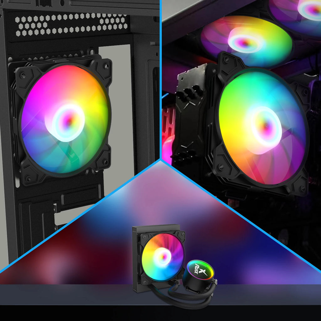 Ruix Casing Fans RX-134 PC-Gehäuselüfter 120 mm Gabinete Fans Feste RGB-Gaming 12 V Molex Computer Gamer Kühlung Ventilador