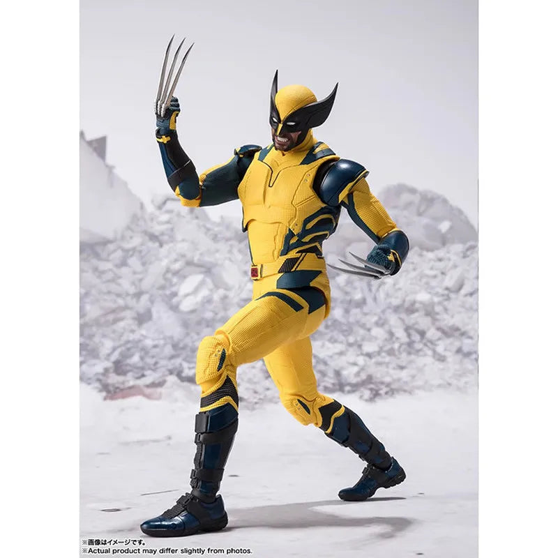 Genuine S.H.Figuarts Wolverine Marvel Deadpool & Wolverine Movie Version Articulated Action Figure Collectible For Superhero Fan