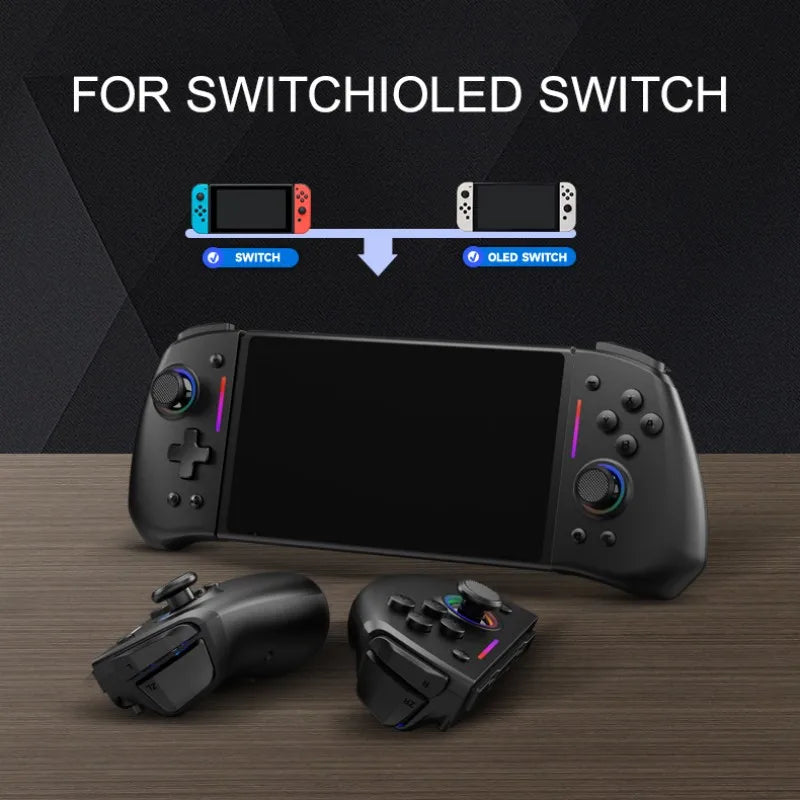 LinYuvo KS42 joycon For Nintendo Switch With Hall Effect Joypad Wireless Controller Six-axis Compatible/Macros/Turbo/RGB Light