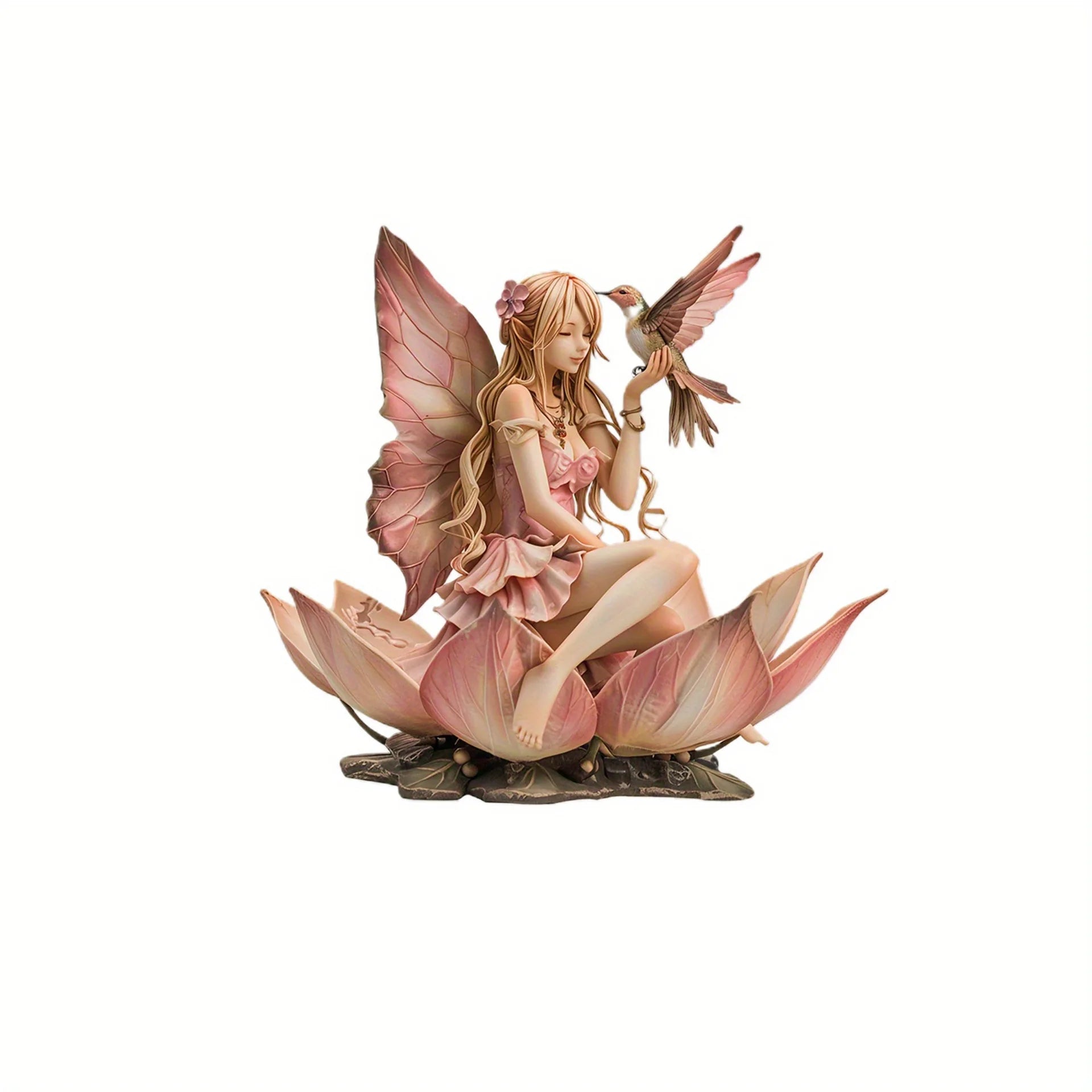 Acryl-Aufsteller mit Fee, kristallklare 2D-Engelsflügel als Regaldekoration, süße, verträumte Zimmerdekoration für Mädchen, Kawaii-Fantasy-Geschenk