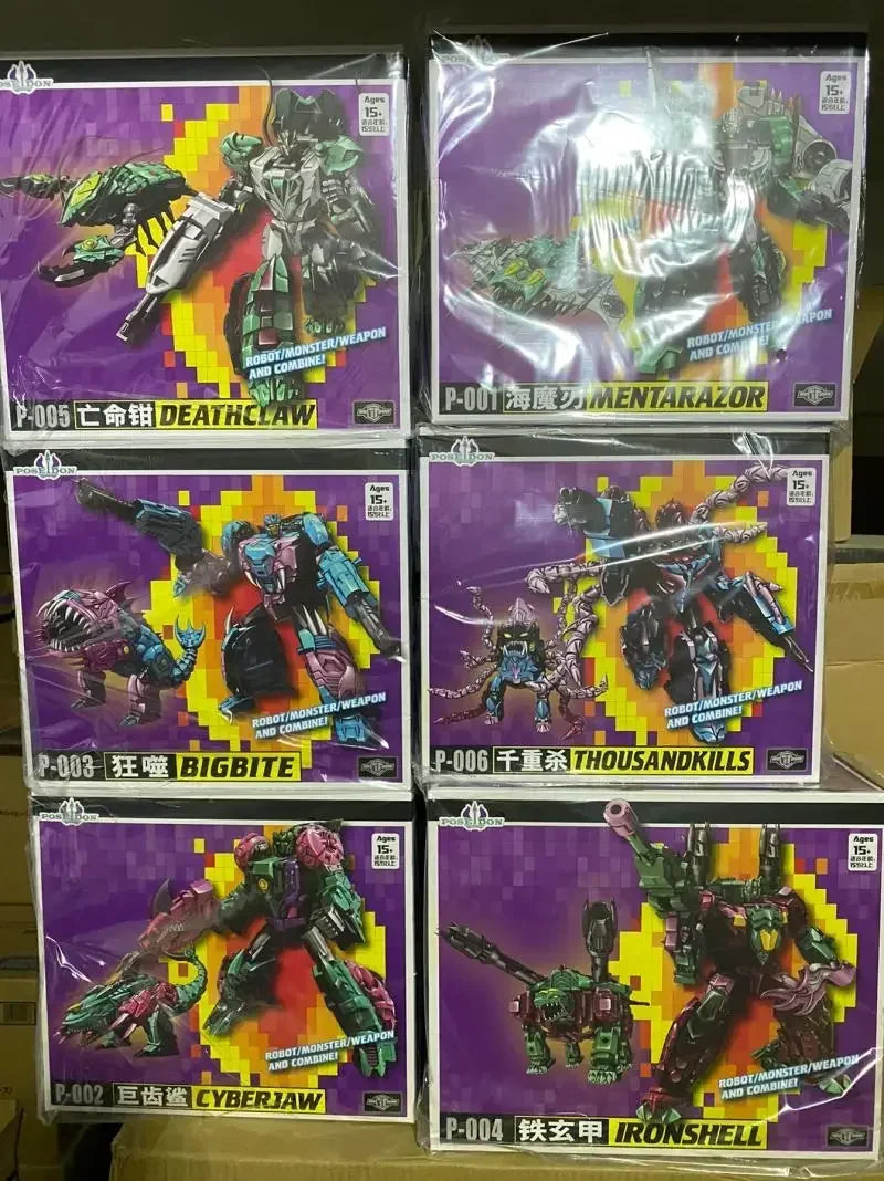 In Stock TFC Poseidon Piranakon P-01-06 Transformation Toy 6-Model Full Set Reproduction Action Figure Toy Collection Gift