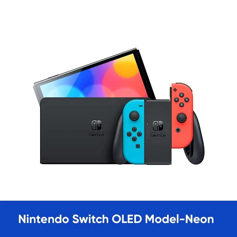 New Nintendo Switch OLED Video Game Console 7‘’ OLED Screen Enhanced Audio LAN Port With Joy Con Game Player 64GB
