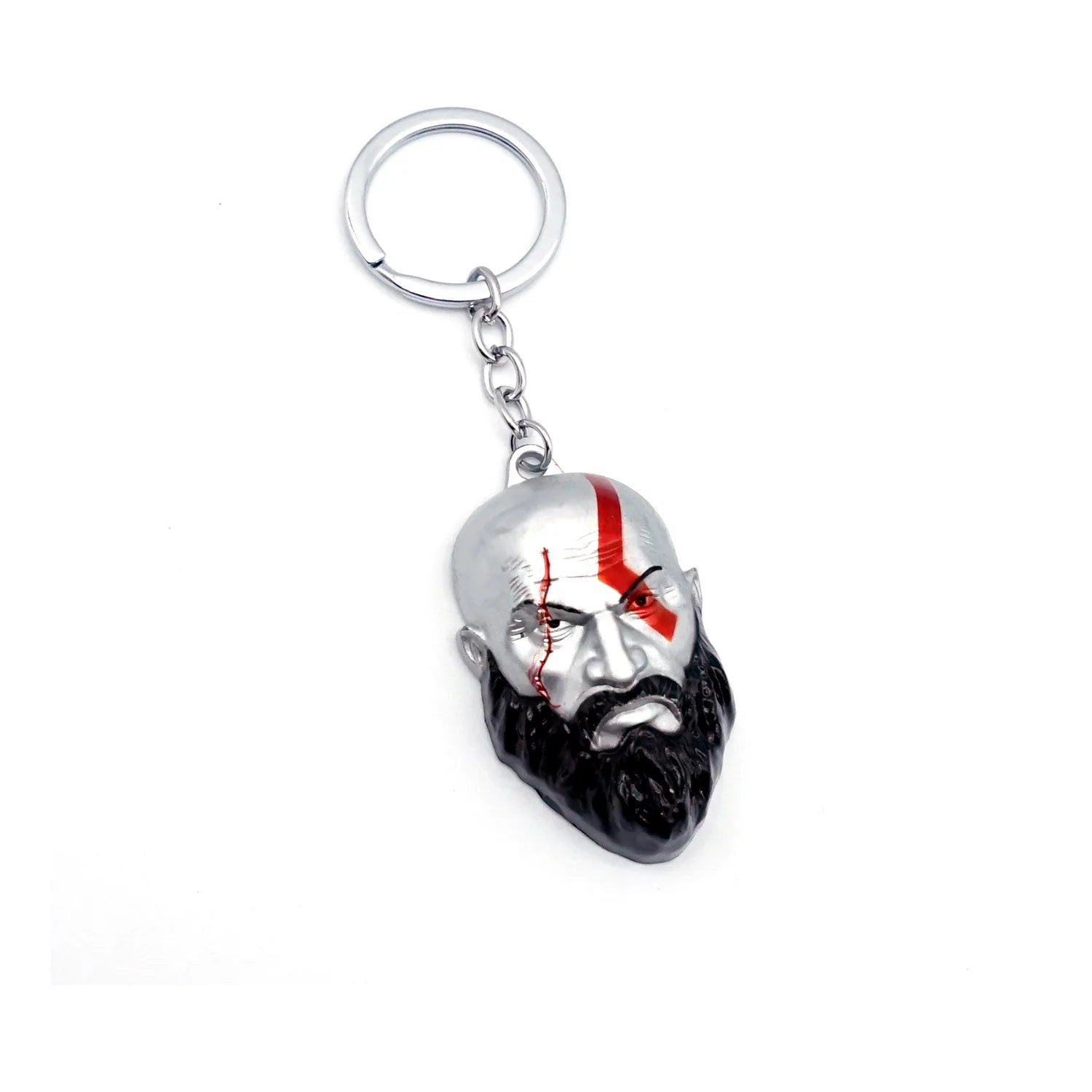 Mini Kratos Sword Key Chain Pendant For Men God of War 9cm Blades of Chaos Tiny Weapon Key Ring with Stand Accessories Keychain