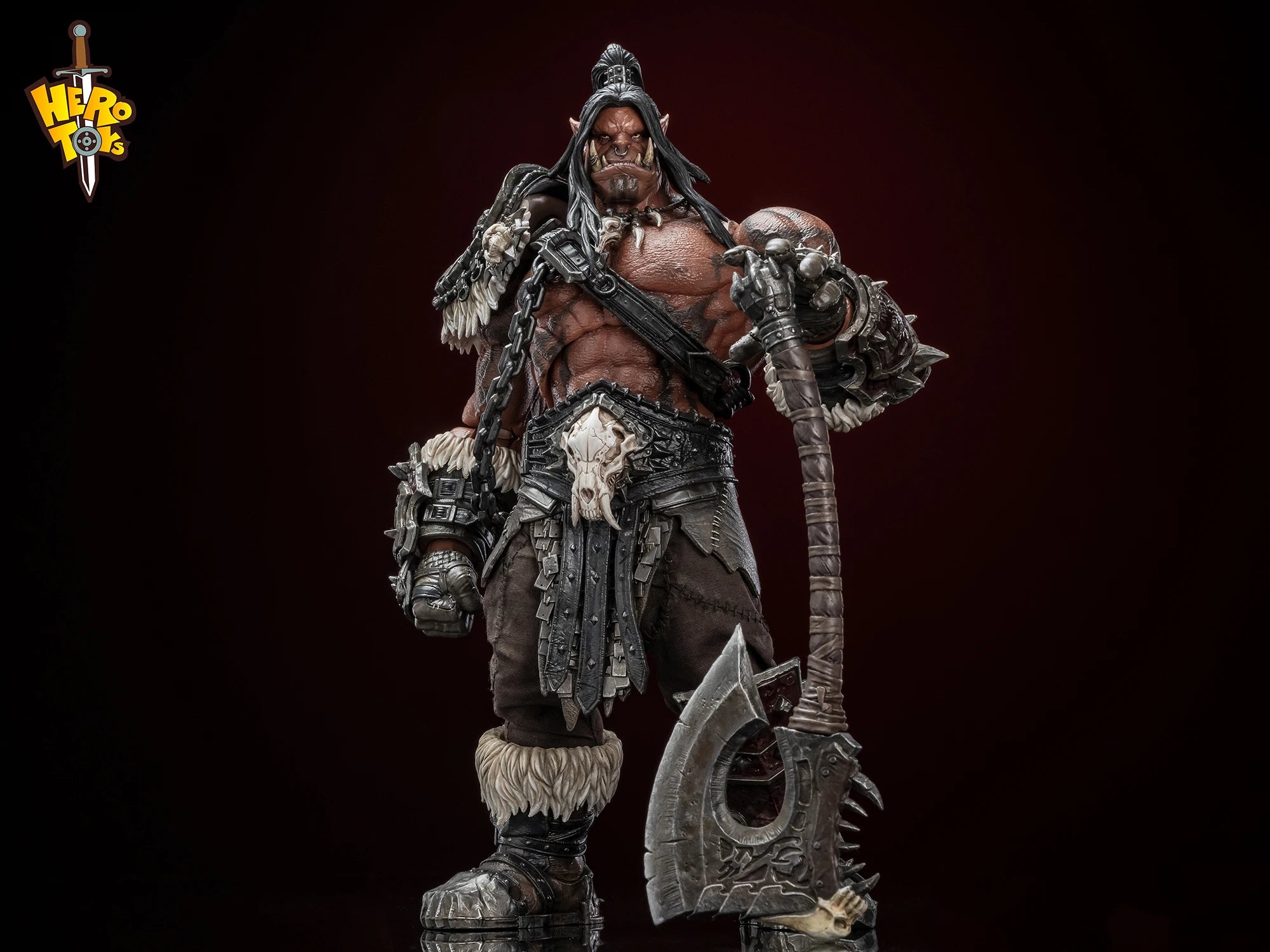 Hero Toys 1/10 Scale Game Character Horde Battle Song Chief Roaring Father Orc Warrior Full Set 21CM Soldier Action Figure Model