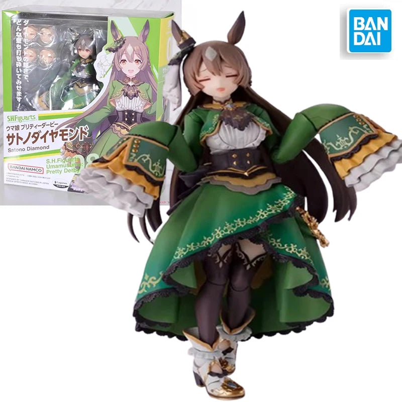 Bandai Genuine SHF Horse Racing Girl Pretty Derby Satomi Diamond - Action Figure Figure Collection Gift