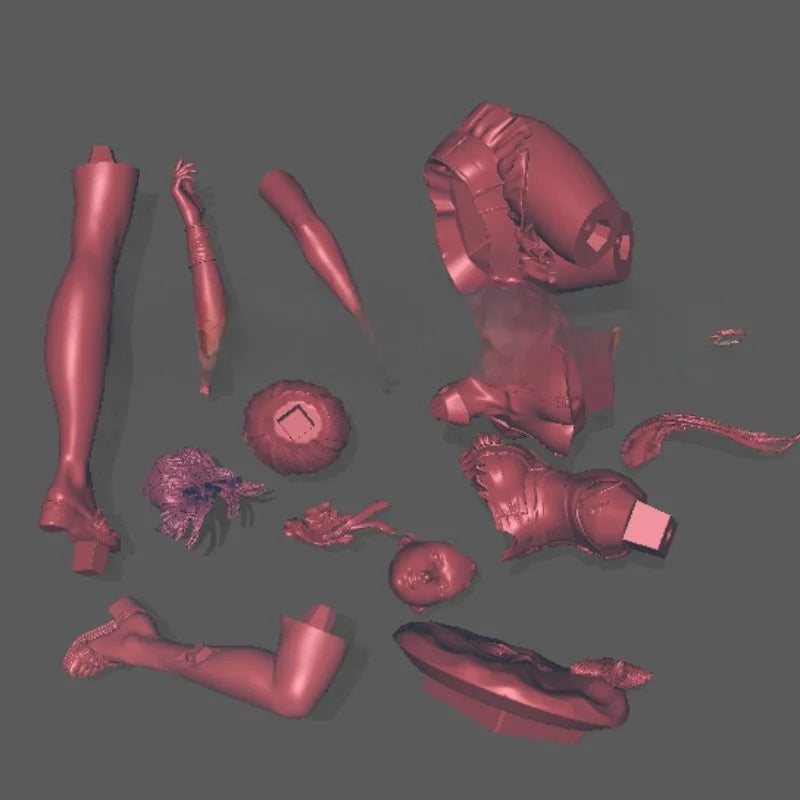 High Precision Resin White Model Final Fsy Tifa Anime Assembly Figure 3D Printing Collectible Statues Adult Toys