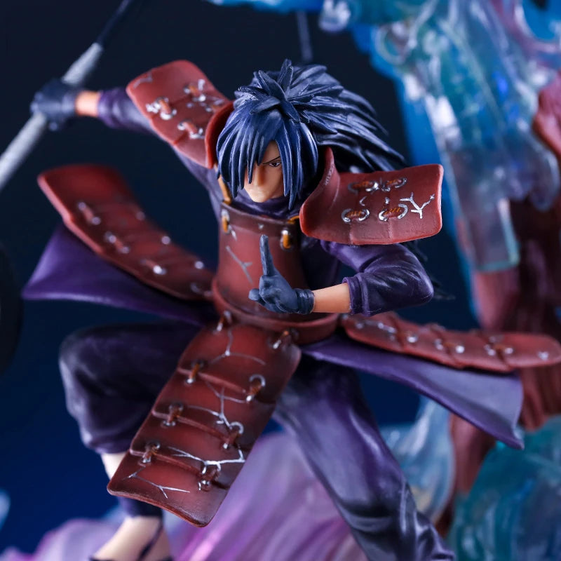 40cm New NARUTO Anime Figure Uchiha Madara Peripheral Model Desktop Decoration Ornaments Scene Statue Kids Birthday Gifts Toys