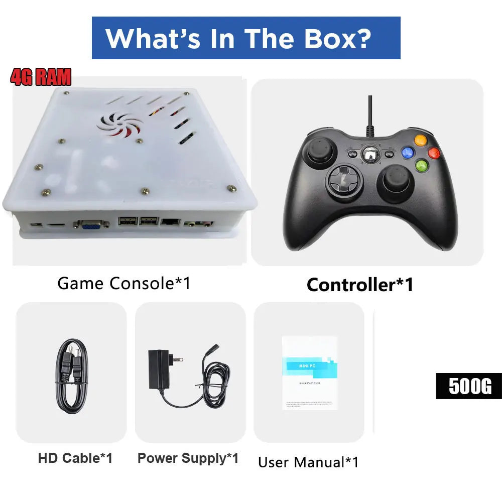 X8 Retro Game Console Upgrade Gaming Experience 8G RAM 2TB Storage 70000+ Classic Games Compatible with Wii PS2 XBOX PSP NGC