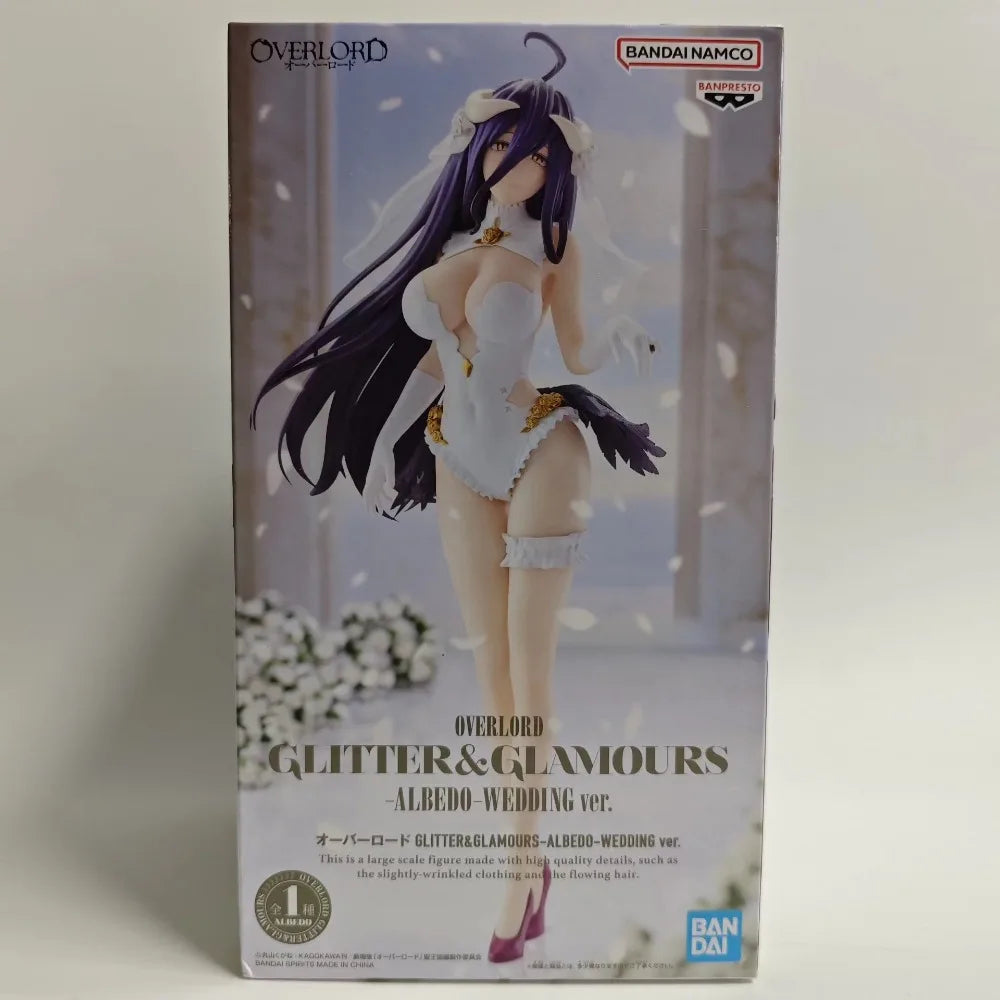 In Stock Bandai Original Genuine Banpresto Glitter & Glamours Overlord Albedo Wedding Ver. 27cm Collection Model Toy Figure Gift