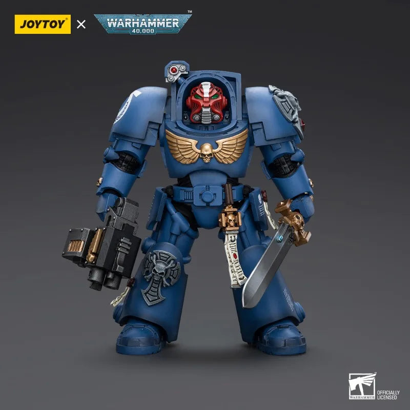 JOYTOY Warhammer 40K 1/18 Ultramarines Terminator Squad Movable Action Figure Model Warrior Kid Birthday Collectible Gift Toys