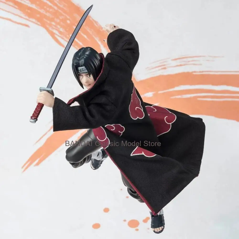 In Stock BANDAI Original S.H.Figuarts Naruto ITACHI UCHIHA SASUKE UCHIHA SHF Action Figure Model Gift for Kid Foam Box Packaging