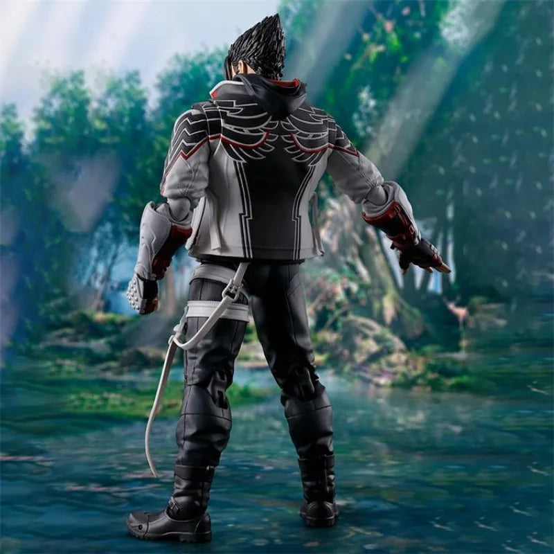 BANDAI SHF TEKKEN 8 Jin Action Figure Tekken 8 Anime Plastic Model Toys for Boys Gift Original Box