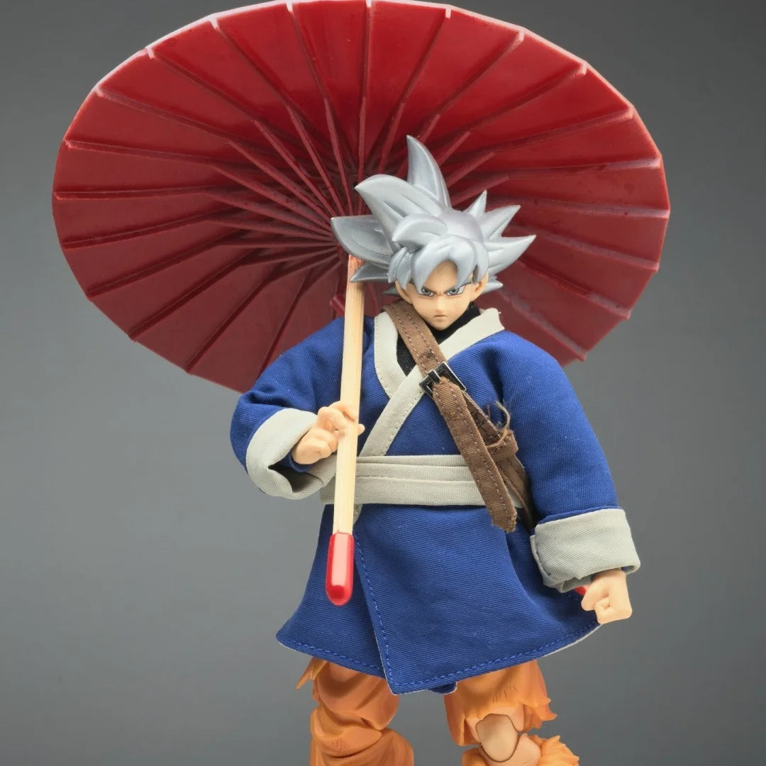 DRAGON BALL Shf Anime Handmade Son Goku Cloak Martial arts attire crossbody bag Built In Iron Wire Is Suitable for 1/12 Toy