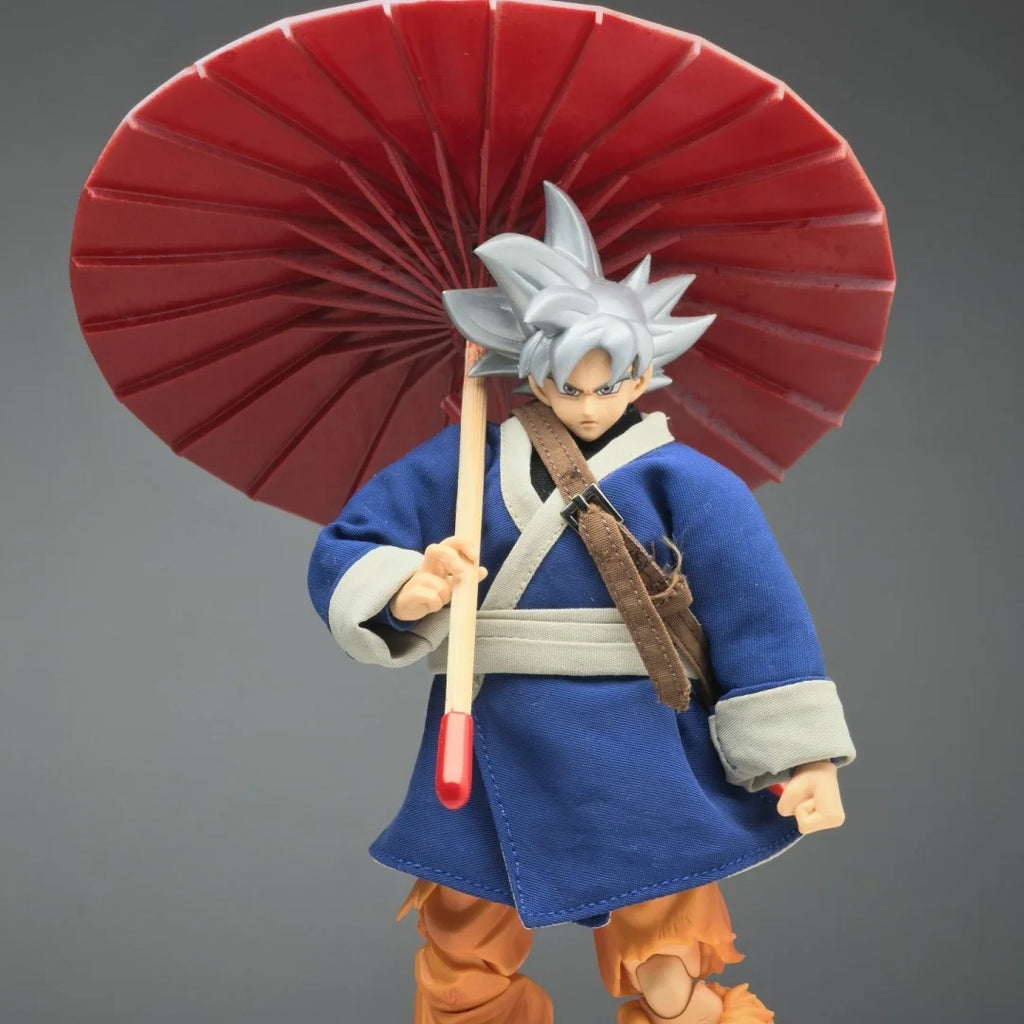 DRAGON BALL Shf Anime Handmade Son Goku Cloak Martial arts attire crossbody bag Built In Iron Wire Is Suitable for 1/12 Toy