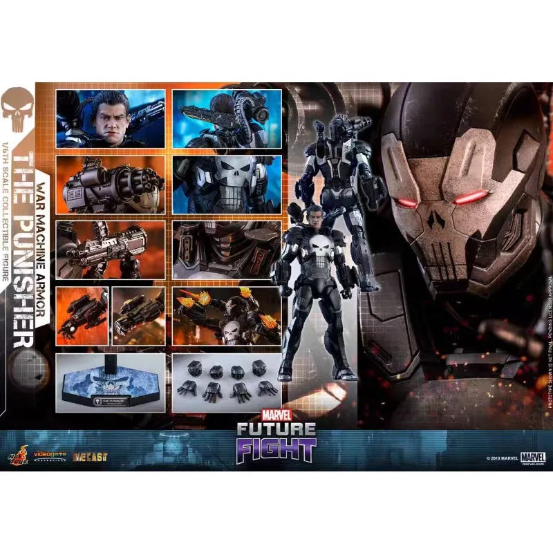 Original Hot Toys VGM33D28 Marvel Future Fight The Punisher War Machine Armor Anime Figure Collection Toys Models