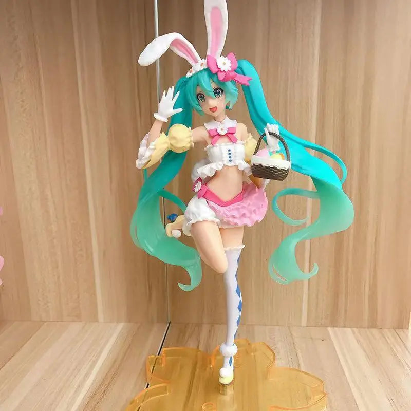 Neue Anime Miku, süße Kawaii, virtuelle Sängerin Miku, Manga-Statue, Figuren, PVC-Actionfigur, 15–25 cm