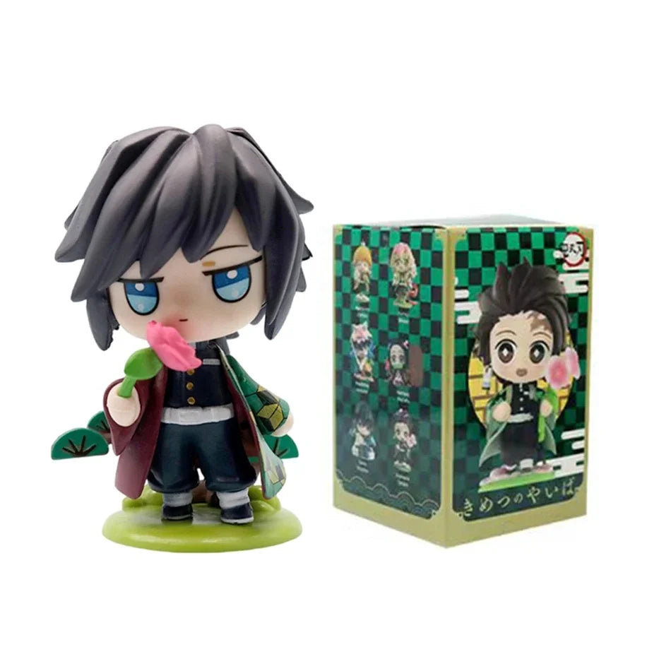 12 Styles Demon Slayer Anime Figure Set Q Version PVC Collectible Model Toy for Kids Adults Anime Fans Gift