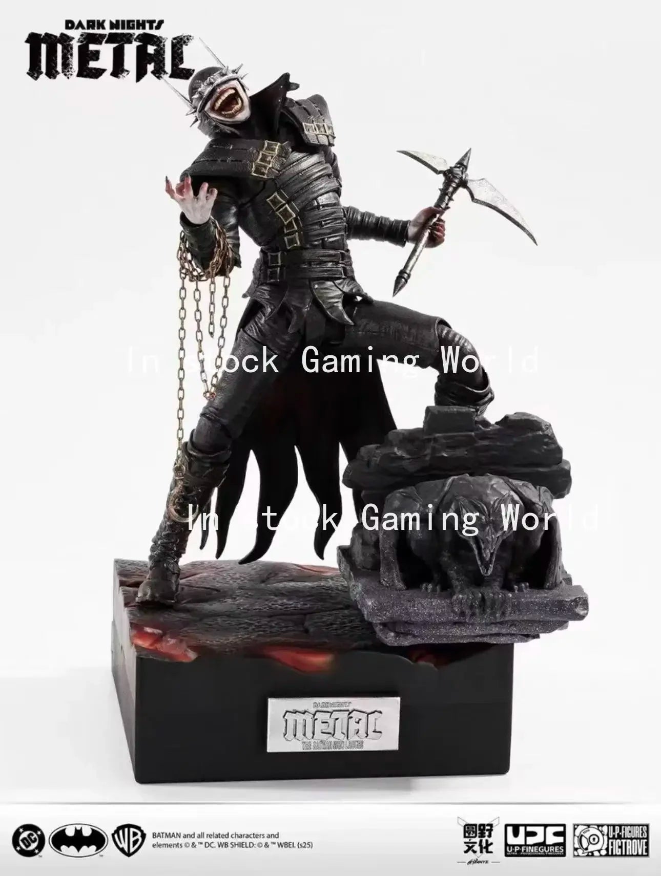 In Stock Original LPZZ UPFinegures Dark Night Metal Batman Laughing Bat Figure Model Collection Toy Gift