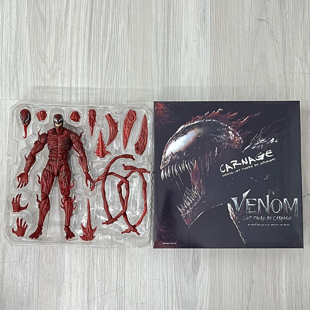 SHFiguarts Venom Red Venom Carnage Action Figure Shf Venom 2 Let There Be Carnage Anime Figure Model Toy Birthday Gifts Doll