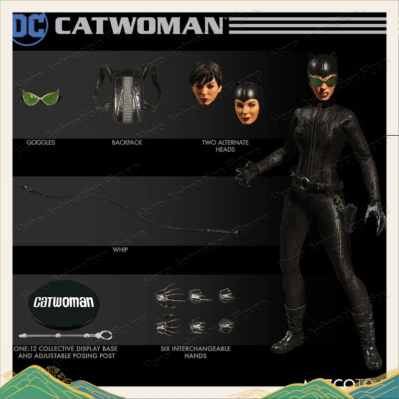 In Stock Original Mezco ONE:12 Catwoman Anime Action Figure Series PVC Model Gift Toy Collection