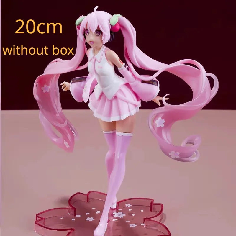 Anime-Figurensammlung: Hatsune Miku-Statuenfiguren und Case-Widget