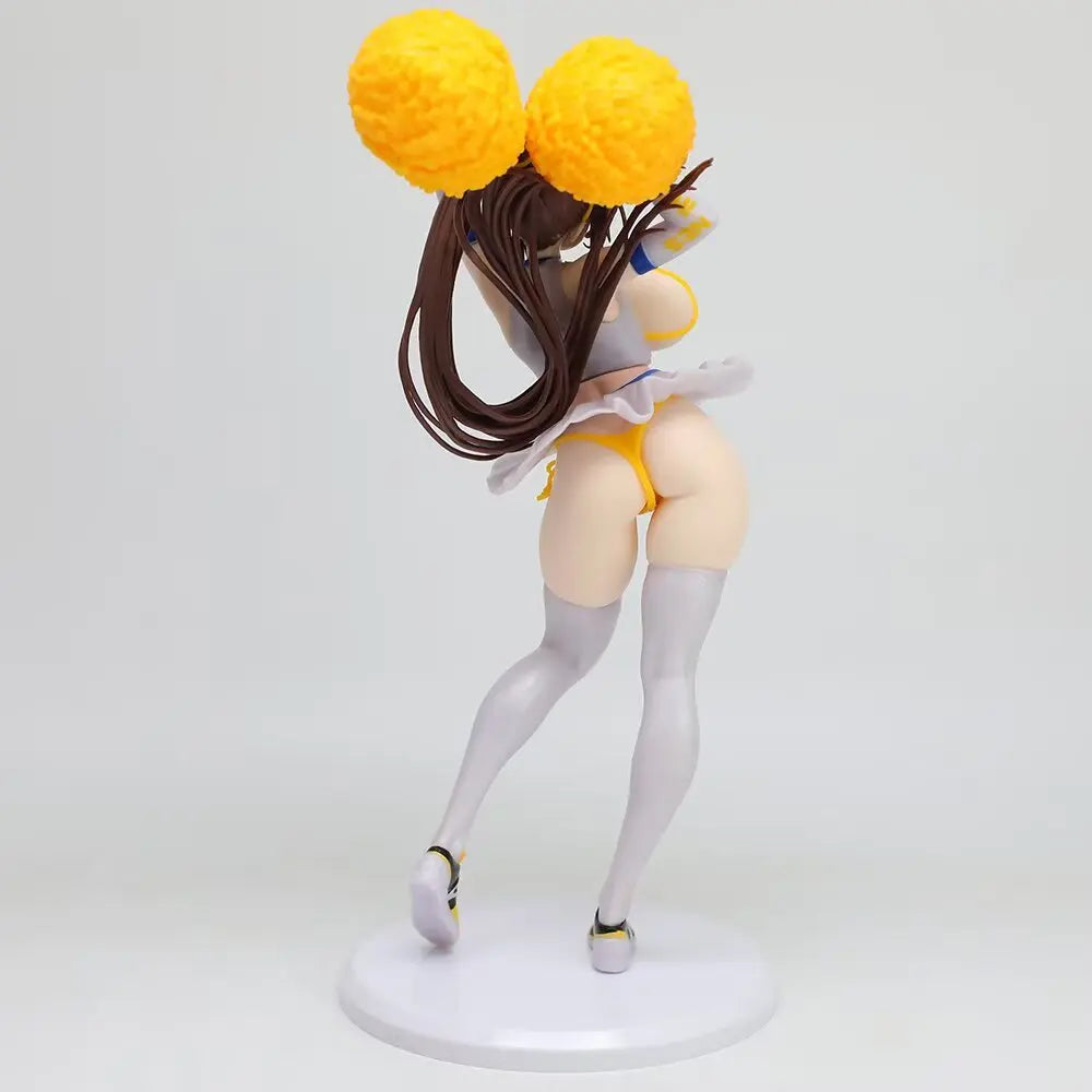 25cm Japanese Anime Sunshine Cheerleader Figure Sexy Girl Figurine Gk Statue Model Doll Collection Room Decora Desk Toys Gift