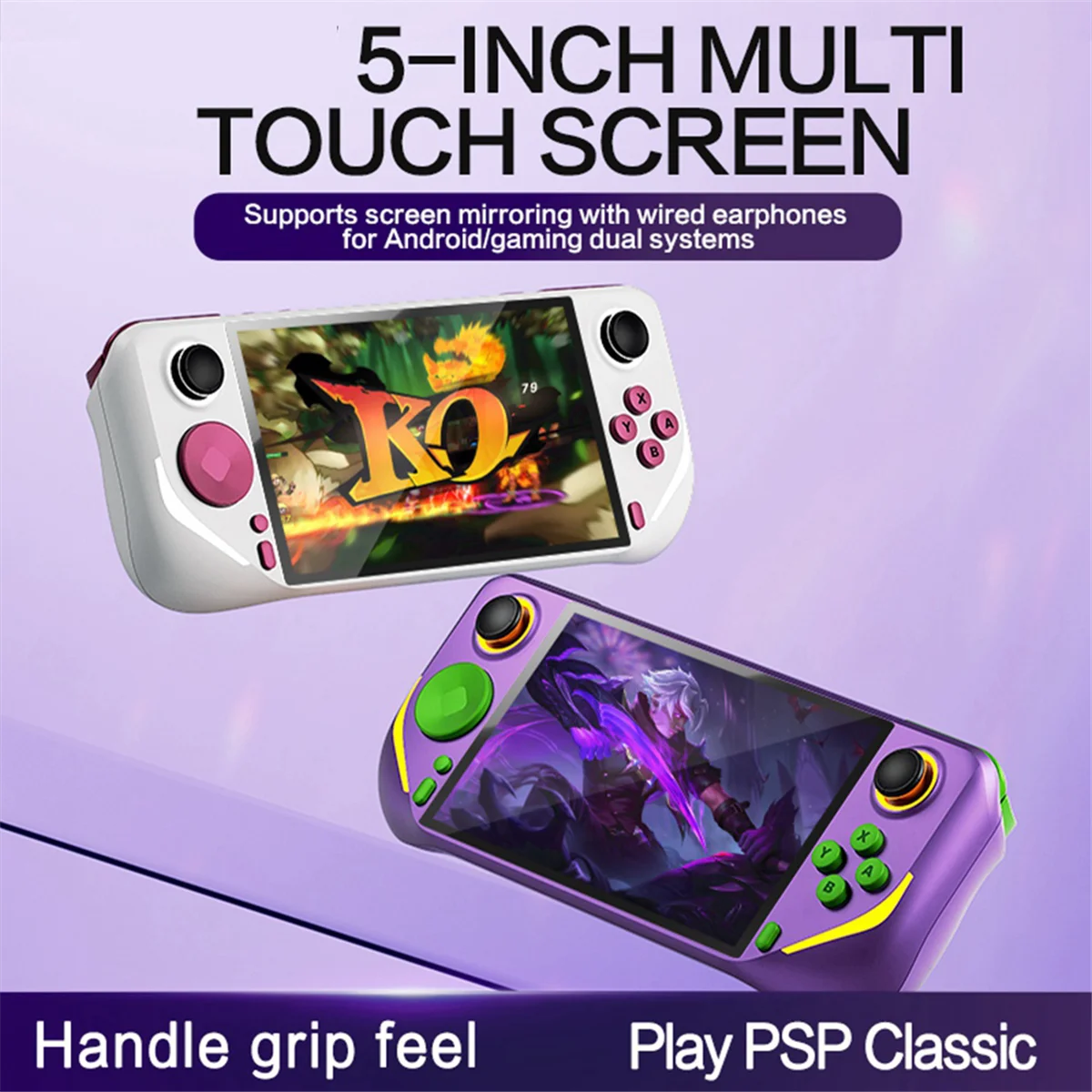 T35C E6Plus Handheld-Spielkonsole 128G + 20000 Spiel 5 Zoll tragbare Videospielkonsole Unterstützung Connect TV Arcade-Spielkonsole B