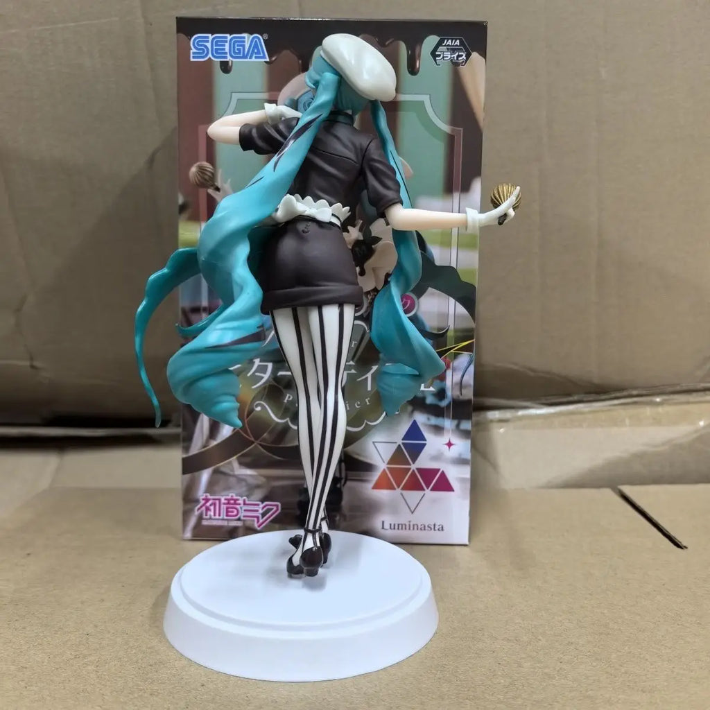 21cm Pastry Cook Miku Dark Chocolate Virtual Singer Girl Figure Model Statue Boys Collection Desktop Decoration Ornament Toys