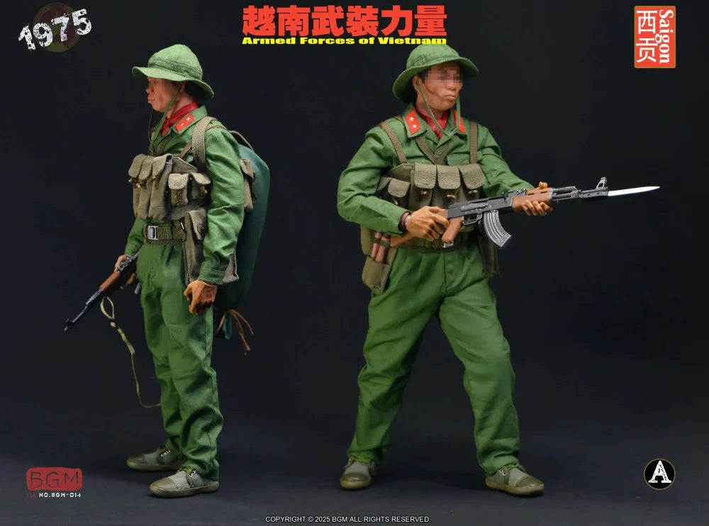 1/6th BGMTOYS BGM-014 BGM-014A/B Asia Vietnam Soldier Doll Dress Uniform Weapons No Body No Head For 12" Figure Doll Collect