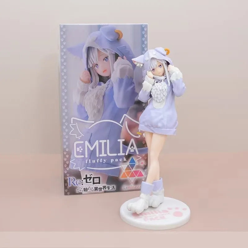 Anime Re:Life In A Different World From Zero kawaii Rem Figure Ram PVC Model Emilia Figurine Hobbies Toys for Birthday Gift
