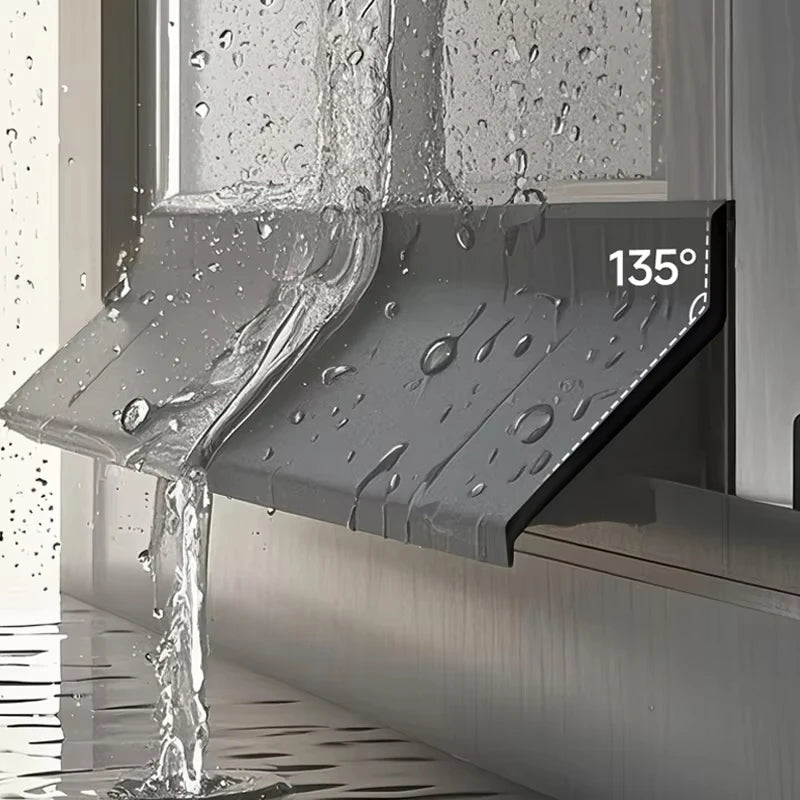 Home Window Water Blocking Bar Sliding Window Rain Weatherstrip Balcony Insulation Windproof Sealing Strip Flashing Board