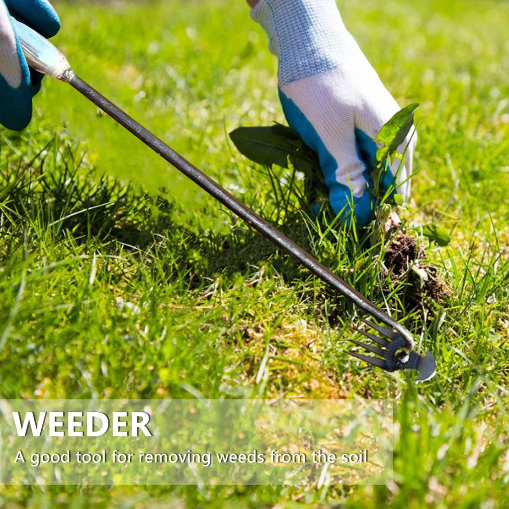 Hand Weeder Tool with Long Handle Manual Weed Digger for Yard Lawn Farmhouse Gardening