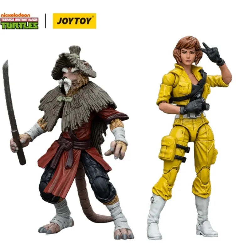 In Stock JOYTOY 1/18 Action Figure TMNT Ninja Turtles Splinter April O'Neil Anime Model Toys Gifts Collection