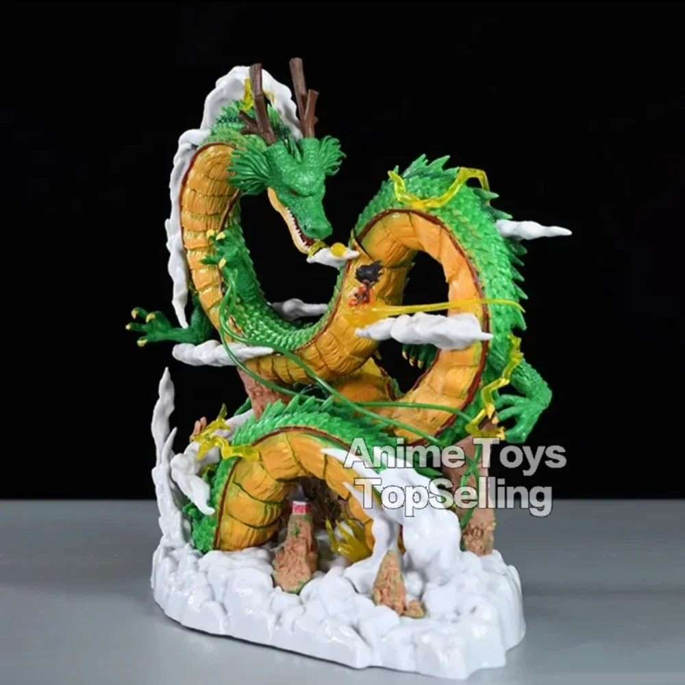 23cm/9.05in Anime Dragon Ball Z Figure Shenron Goku And Shenron Action Figure Model Pvc Statue Doll Collection Toy Gifts