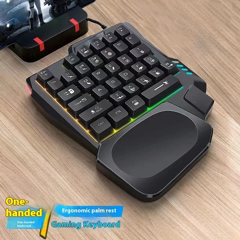 Unsharkable Einhandtastatur mit mechanischem Gefühl Chicken Throne Tastatur- und Maus-Set Handyspiel Peace Elite Peripheriegeräte