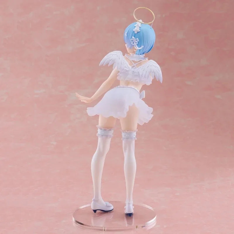 В наличност Taito Precious Figure Rem Pretty Tenshi Ver. Re:life in A Different World From Zero 23Cm Kawaii Doll Anime Model Toys