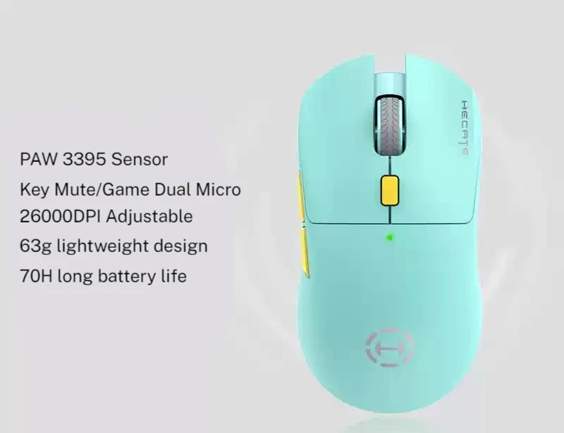 Edifier Hecate G3M pro Подобрена безжична геймърска мишка с три режима, лека и ергономична конструкция, Paw3395 за електронни спортове, аксесоари за компютър