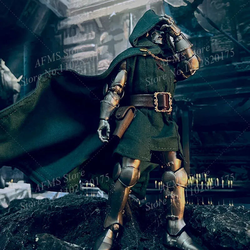 1/12 Men Soldier Doctor Doom Cloak Cosplay Comics Dolls Victor Von Doom Cape Clothes For 6Inch ML Action Figure Model