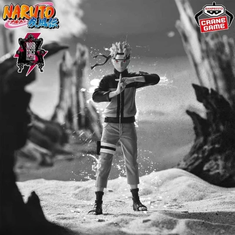 Bandai In Stock Banpresto Original Anime Naruto Shippuden Noir Edge Collection Uzumaki Naruto Action Figure Model Toy Gift DT