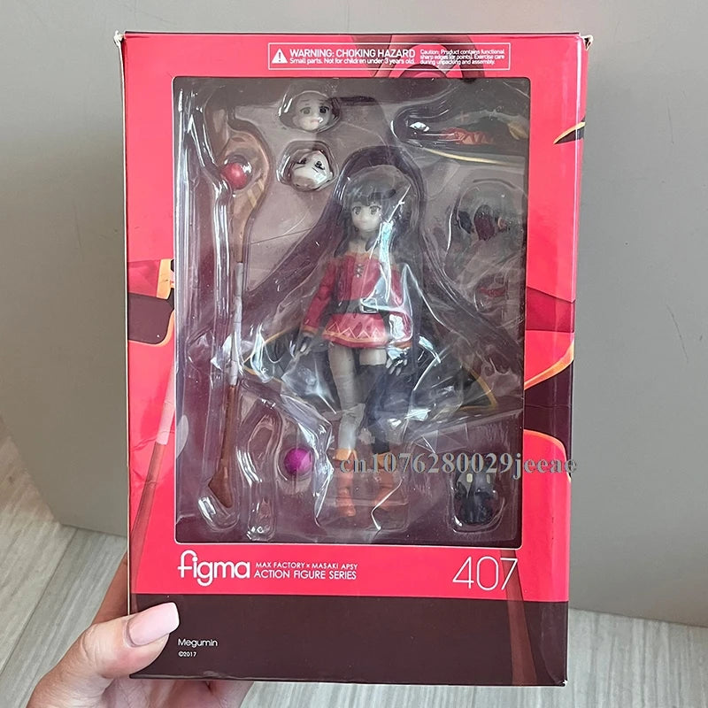 Figma 407 Figur KonoSuba Gottes Segen für diese wunderbare Welt Anime-Figur Megumin-Figuren Niedliche Statue Sammlermodell Spielzeug