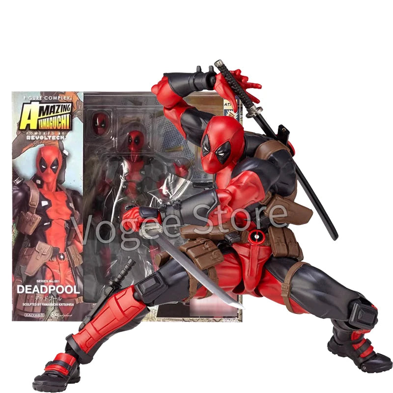 Revoltech Yamaguchi Deadpool Action Figure X-Men Mutants legends Joint Movable KAIYODO Movie Model Toys for Kids Gift