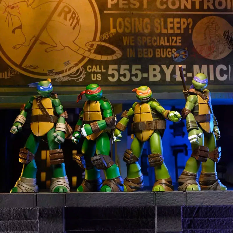 NECA Teenage Mutant Ninja Turtle Action Figure TMNT Donatello Raphael Leonardo Michelangelo Figuras Manga Figurine Original Gift